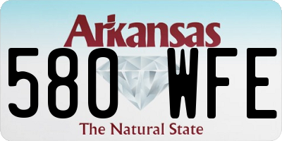 AR license plate 580WFE