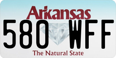 AR license plate 580WFF