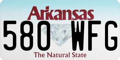 AR license plate 580WFG