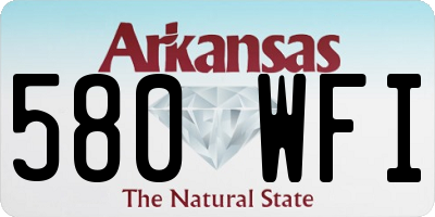 AR license plate 580WFI