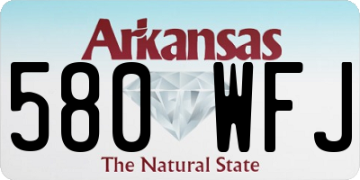 AR license plate 580WFJ