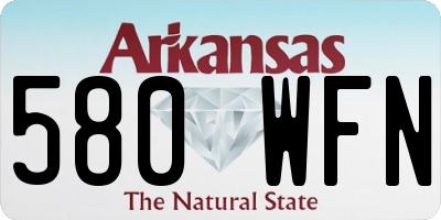 AR license plate 580WFN