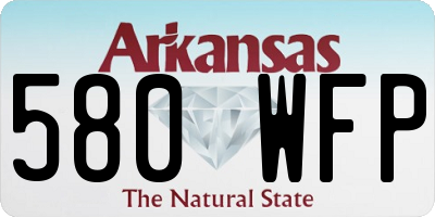AR license plate 580WFP