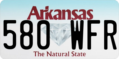 AR license plate 580WFR