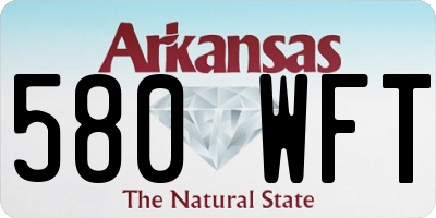 AR license plate 580WFT