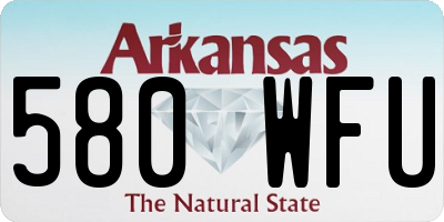AR license plate 580WFU