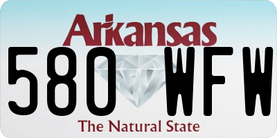 AR license plate 580WFW