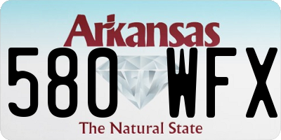 AR license plate 580WFX