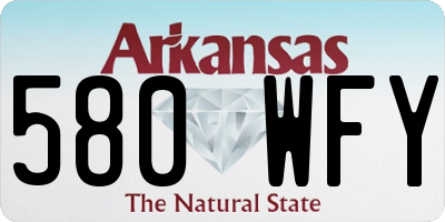 AR license plate 580WFY