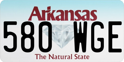 AR license plate 580WGE