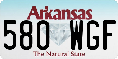 AR license plate 580WGF