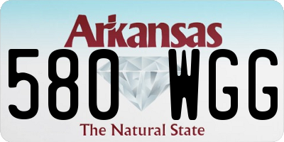 AR license plate 580WGG