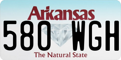 AR license plate 580WGH