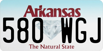 AR license plate 580WGJ