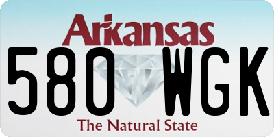 AR license plate 580WGK