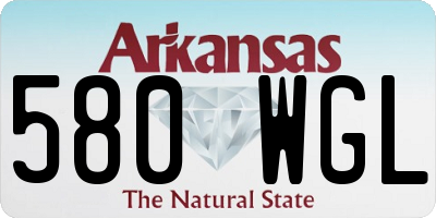 AR license plate 580WGL