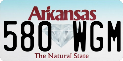 AR license plate 580WGM