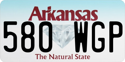 AR license plate 580WGP
