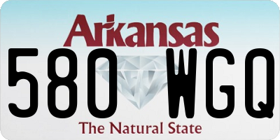 AR license plate 580WGQ