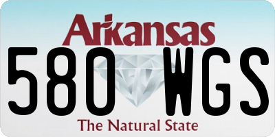 AR license plate 580WGS