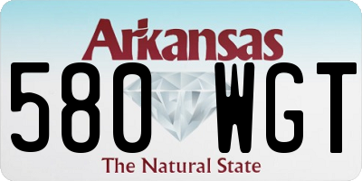 AR license plate 580WGT
