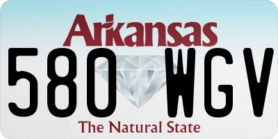 AR license plate 580WGV