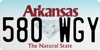 AR license plate 580WGY