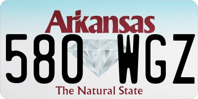 AR license plate 580WGZ