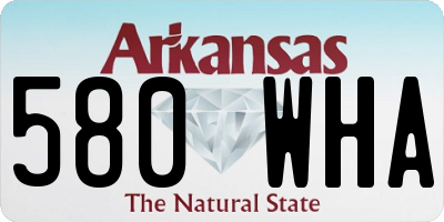 AR license plate 580WHA