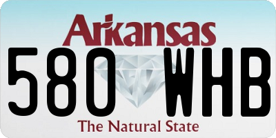 AR license plate 580WHB