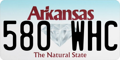 AR license plate 580WHC