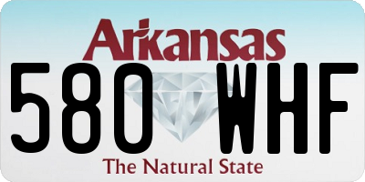 AR license plate 580WHF