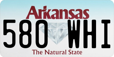 AR license plate 580WHI