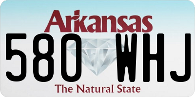 AR license plate 580WHJ