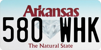 AR license plate 580WHK