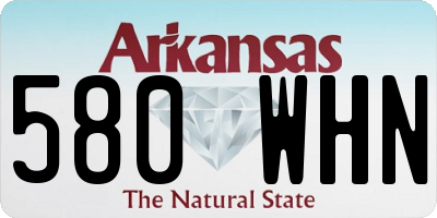 AR license plate 580WHN