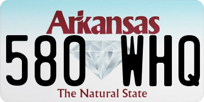 AR license plate 580WHQ