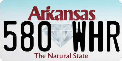 AR license plate 580WHR