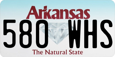 AR license plate 580WHS
