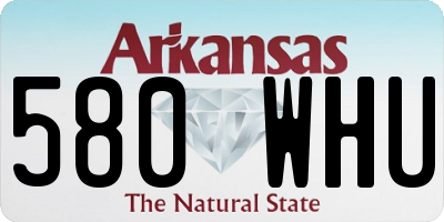 AR license plate 580WHU