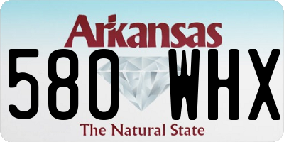 AR license plate 580WHX