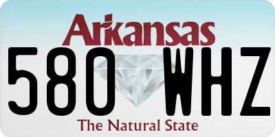 AR license plate 580WHZ