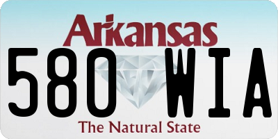 AR license plate 580WIA