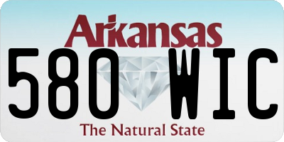 AR license plate 580WIC