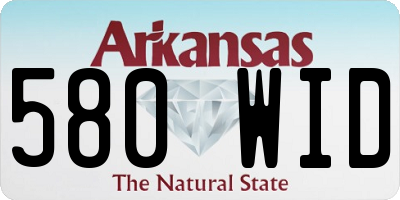 AR license plate 580WID