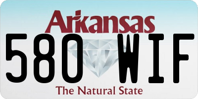 AR license plate 580WIF