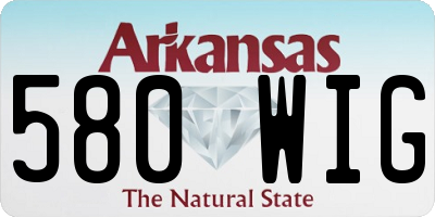 AR license plate 580WIG