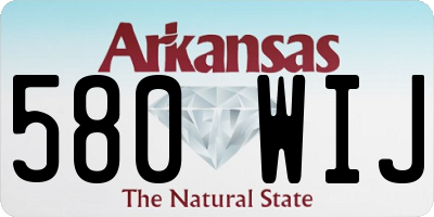 AR license plate 580WIJ
