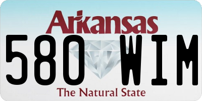 AR license plate 580WIM