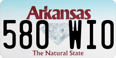 AR license plate 580WIO